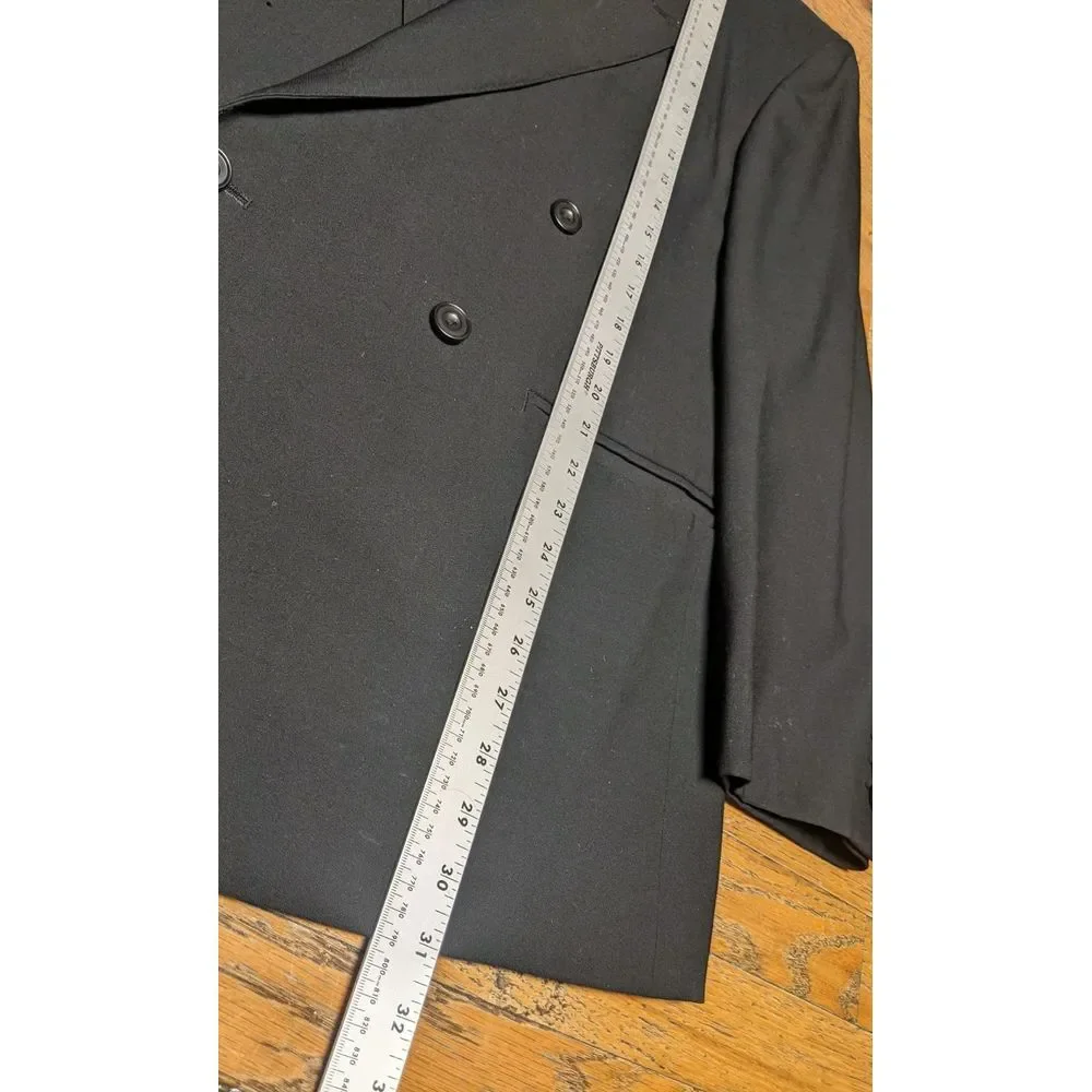 Vintage Burberry Double Brest Blazer Jacket Men's Sport Coat Black